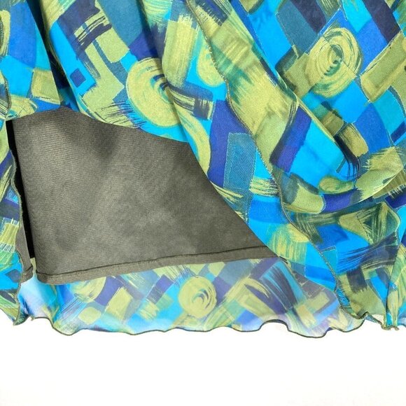 🔥 3/$15 🔥 Clio Vintage 90's Geometric Pattern Pull On Skirt Size Large - Picture 2 of 7